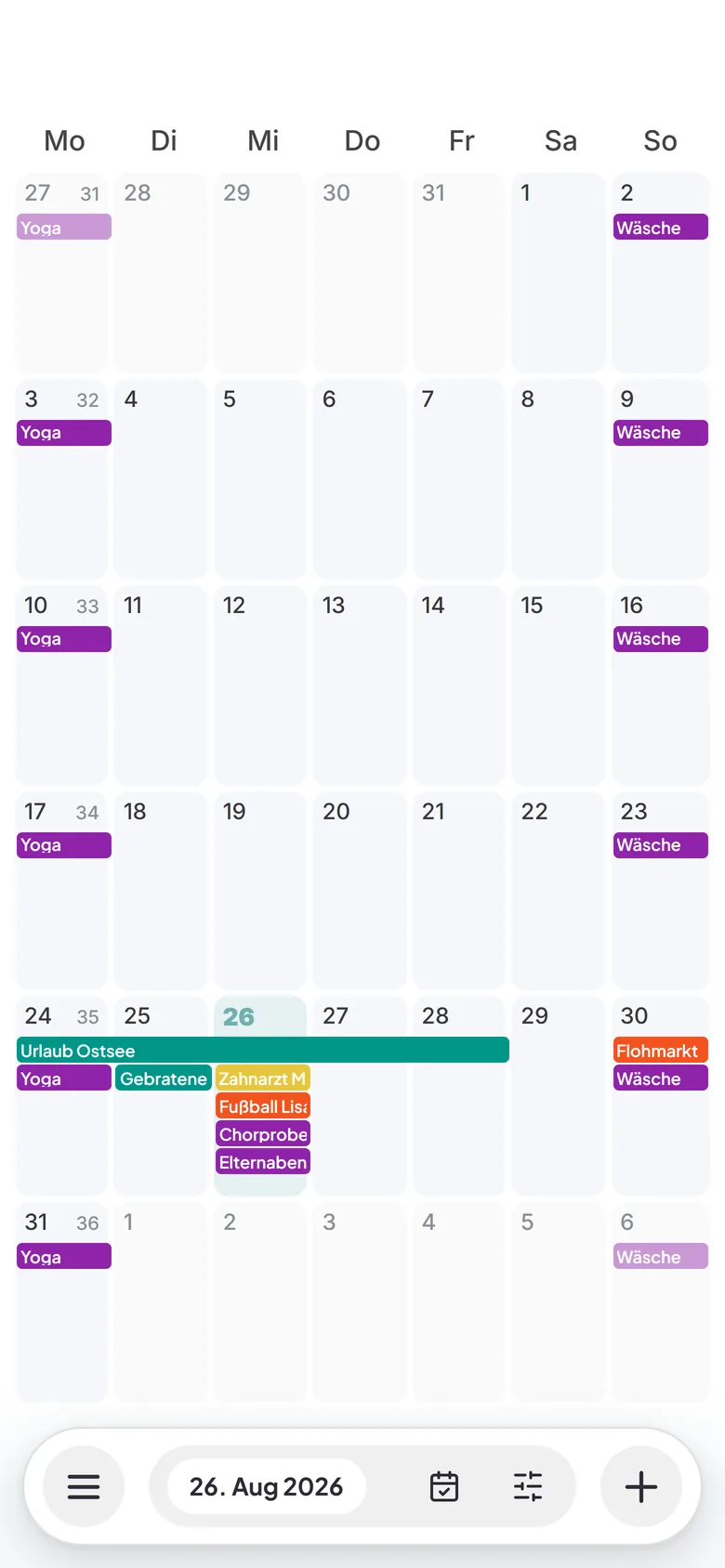 Famino: Familienkalender