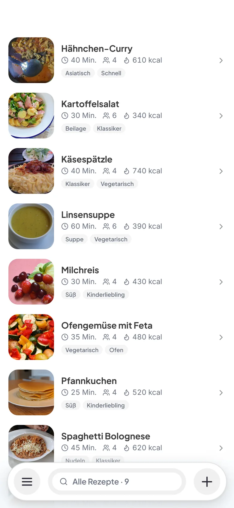 Famino: Kochbuch